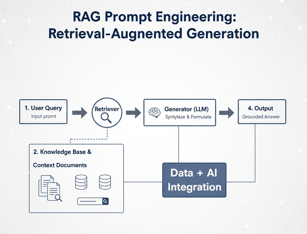 Diagram explaining Retrieval-Augmented Generation process in AI.