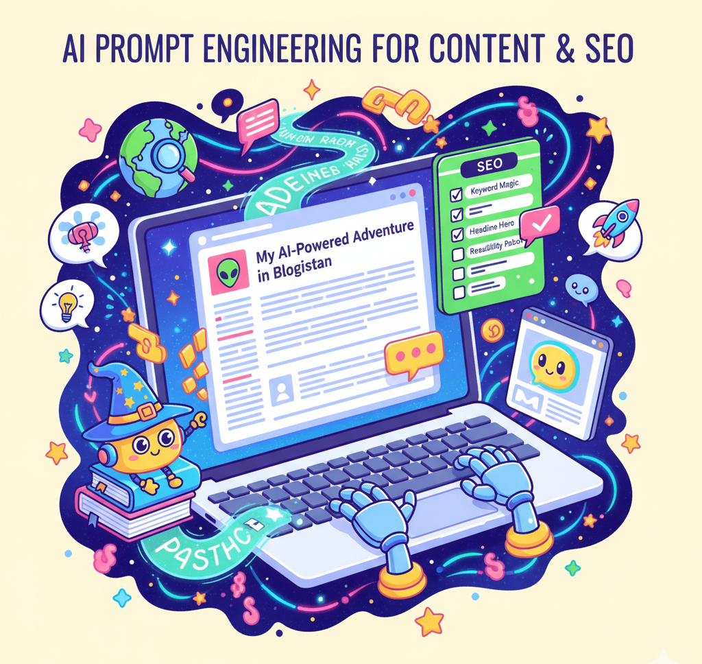 AI prompt engineering applied to SEO and content creation.